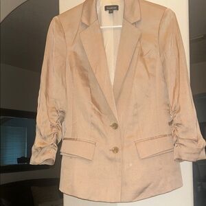 Bebe Beige Women's Suit Jacket